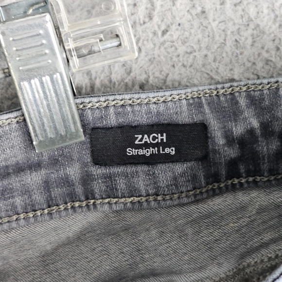 Mavi Jeans Mens 36x36 Gray Zach Straight Leg Stretch Denim - Picture 7 of 12